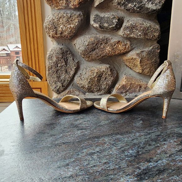 Kelley & Katie Kirstie Heels Gold/Silver Sparkle Size 6.5M - Picture 14 of 16